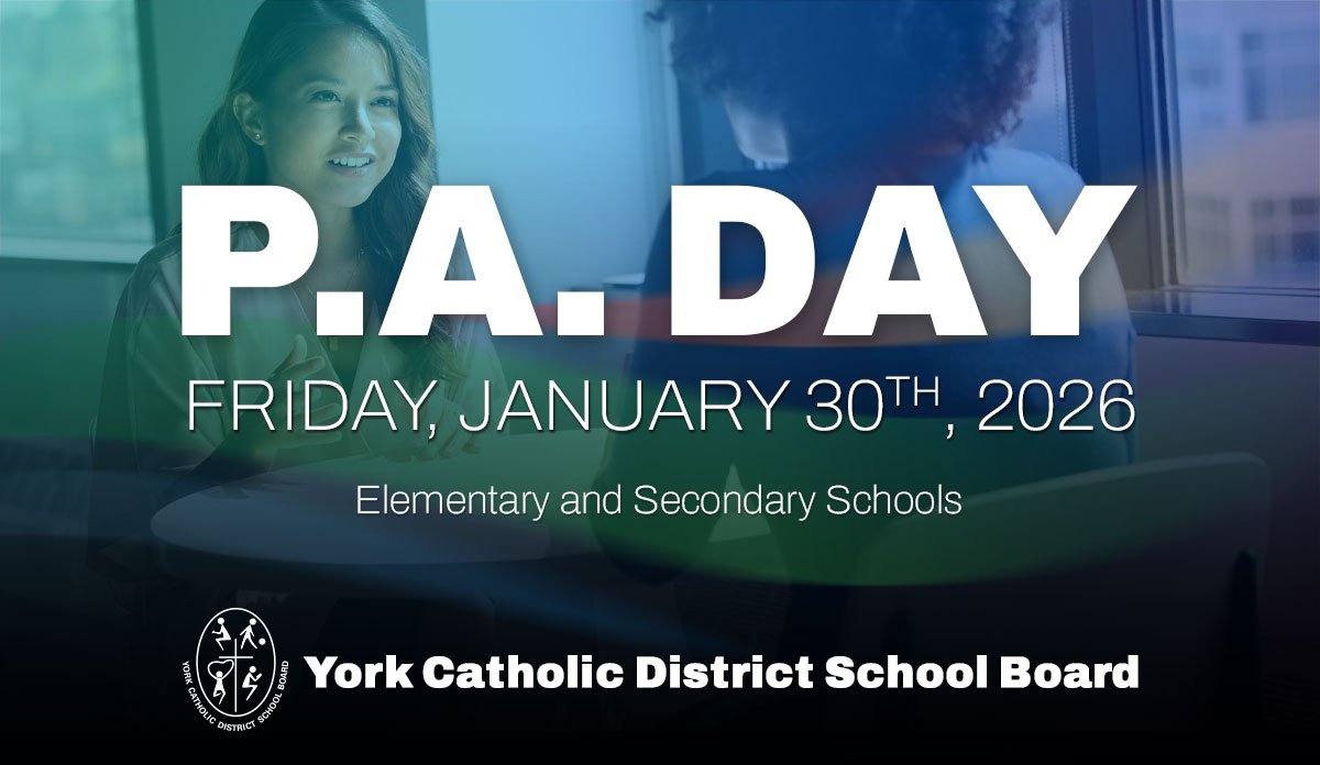 YCDSB P.A. Day: Friday, January 30, 2026 -Elementary